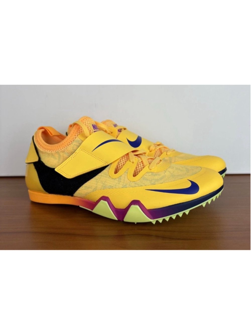 Nike Zoom Pole Vault Elite Track & Field Spikes Yellow FZ9649-800 Mens Size 13